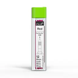 Запасні стрижні PICA 7031 Fine Dry червоний 0,9мм, 12шт - мініатюра 2