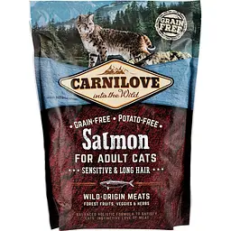 Сухий корм для кішок Carnilove Cat Sensitive and Long Hair 400 г (8595602512294)