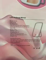Дзеркало косметичне настільне Salon Professional Makeup Mirror 33 світлодіоди USB або батарейки рожевий - мініатюра 3
