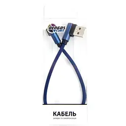Дата кабель USB 2.0 AM to USB-C 0.25m 90° corner blue Dengos (NTK-TC-UG-SHRT-SET-BLUE) - миниатюра 3