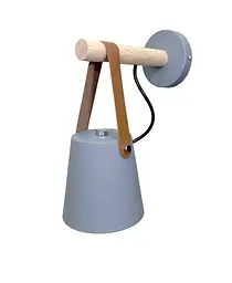 Бра метал + дерево сірого кольору Levistella 752V27040-1 GRAY