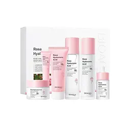 Подарунковий набір косметики для обличчя Bioaqua 6 в 1 Rose Hyaluronic Acid BQ42620