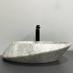 Умивальник VBI Rotello stone matt накладний VBI-017101, Мрамор - мініатюра 4