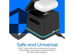 Бездротовий зарядний пристрій Energizer 3-in-1 Magnetic Wireless Charging Dock (WCP307) - мініатюра 6