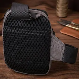 Зручна слінг сумка для подорожей із якісного текстилю Vintage 22869 сіра - мініатюра 4