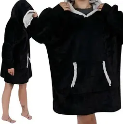 Світшот-ковдра 2 в 1, хутряна, з капюшоном Ruhhy 24403 (Oversize)