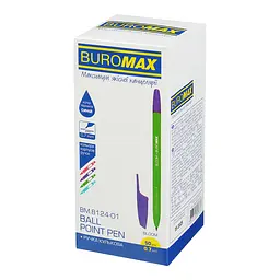 Ручка кулькова Buromax Bloom синя 0.7 мм упаковка 50 шт. (BM.8124-01) - мініатюра 3