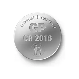 Батарейка Gp CR2016 Lithium 3.0V x 1 (відривається) (CR2016-8U5 / 4891199001123) - мініатюра 2