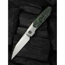 Складаний ніж Weknife Brr15 Bohler M390 титан карбон 82,5 мм зелений сірий - мініатюра 10