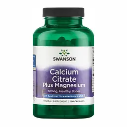 Магний Swanson Calcium Citrate Plus 150 капс для мышц и нервной системы