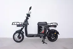 Електроскутер Вантажний з двома великими багажниками Crosser SUPER MAX 1200W | 60V30AH Li-Fe | USB зарядка Чорний - мініатюра 4