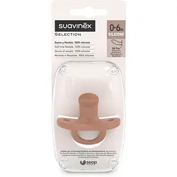 Пустушка Suavinex Colour Essence силіконова анатомічна 0-6 місяців коричнева (308082) - мініатюра 2