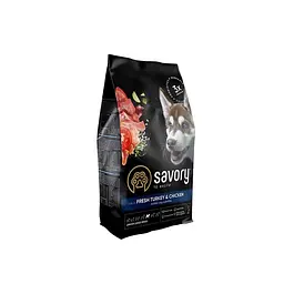 Сухий корм Savory Large Сейвори для юніорів великих порід, зі свіжою індичкою та куркою, 3 кг (арт.30204)
