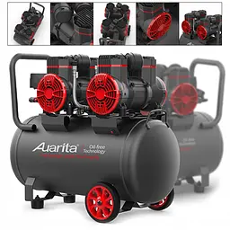 Безмасляний чотирипоршневий компресор 50 л 220V з сепаратором AUARITA 2-1450X2F50-220 - мініатюра 3