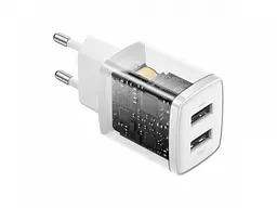 Мережевий зарядний пристрій Baseus Compact Charger 2USB 10.5 W EU CCXJ010202 White - мініатюра 6