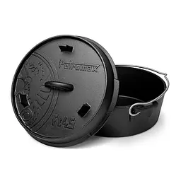 Казан-жарівня чавунна Petromax Dutch Oven ft4.5 плоске дно 3.5 л (1017-ft4.5-t) - мініатюра 2