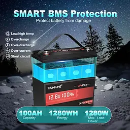 Акумулятор Dumfume LiFePO4 12V (12.8V/100Ah/1280Wh) (Dumfume-12,8V/100Ah) [164634] - мініатюра 6