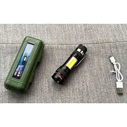 Ліхтар акумуляторний X-Balog BL-520-T6 ручний з бічним світлом та зумом T6 +COB Zoom - мініатюра 4