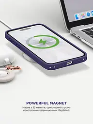 Силиконовый чехол с MagSafe для Apple iPhone 17, ICON2 MagCase, фиолетовый, противоударный, панель с мягкой подкладкой, защита всего корпуса, поддержка беспроводной зарядки, совместим с защитными стеклами и пленками, ArmorStandart (ARM88991) - мініатюра 8
