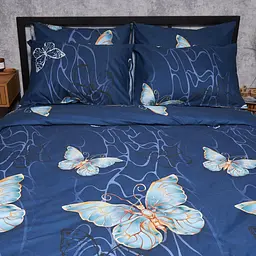 Комплект постільної білизни Moon&Star Микросатин Premium Flutter Dreams Євро 200х220 наволочки 2х50х70 - мініатюра 3