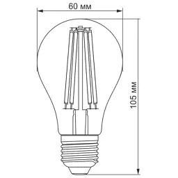 Лампочка TITANUM Filament A60 7W E27 2200K бронза (TLFA6007272A) - мініатюра 3