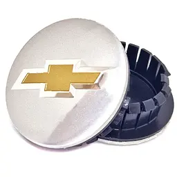 Ковпачки на титани Chevrolet 58 / 46 мм Сірий Хром 1 шт (9015188)