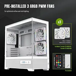 Корпус GameMax Vista 2 M Tempered Glass без БЖ White (VISTA 2 MW) Без БП - мініатюра 13