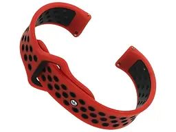 Ремінець BeCover Nike Style для Xiaomi Amazfit Bip / Bip Lite / Bip S Lite / GTR 42mm / GTS / TicWatch S2 / TicWatch E Red-Black (705709)