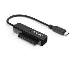 Адаптер Maiwo для підключ. HDD 2,5" SATA II/III /SSD до портів USB3.1 GEN2 Type-C, пластик, чорний