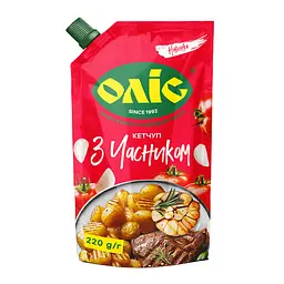 Кетчуп з часником Оліс 220 г 