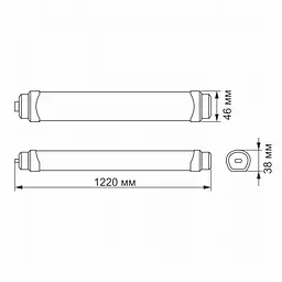 LED світильник IP65 лінійний магістральний VIDEX 36W 1,2М 5000K - мініатюра 3