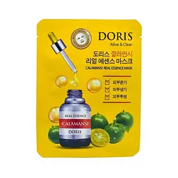 Маска тканинна для обличчя Doris Calamansi Real Essence Mask з екстрактом каламансі