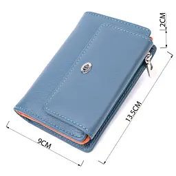 Цікавий гаманець для жінок із натуральної шкіри ST Leather 22504 бірюзовий - мініатюра 3