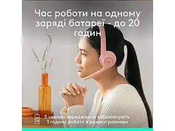 Навушники з мікрофоном Logitech ZONE 300 Rose (981-001412) - мініатюра 5