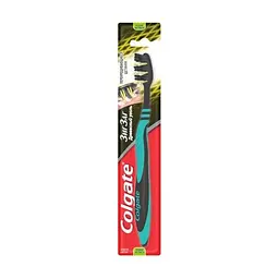 Зубна щітка Colgate Зиг Заг Деревне вугілля середньої жорсткості блакитна