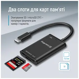 Зчитувач флеш-карт ColorWay USB-C to USB 3.0/SD/MicroSD (CW-CR-02) - мініатюра 9