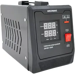 Стабілізатор напруги релейний Green Wave Mauser 1500VA Q4 1050 Вт 1 x Shuko DC140-260V AC220±8% BOX