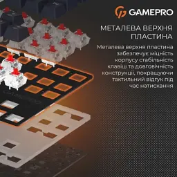 Клавіатура GamePro Genesis Metallic MK110B Outemu Red Switch USB UA Black (MK110B) - мініатюра 9