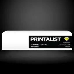Туба з тонером PRINTALIST для Canon iR-C3320/3325/3330 аналог C-EXV49 Yellow ( 19000 ст.) (Canon-EXV49Y-PL) - мініатюра 3