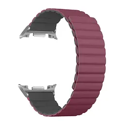 Ремінець ArmorStandart MagLink для Samsung Galaxy Watch 8 / 8 Classic Wine Red Grey (silver connector) (ARM89081)