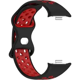 Ремінець DK CDK для Xiaomi Mi Smart Band 9 Pro Silicone Sport Band Nike (017600) (black / red) - мініатюра 2