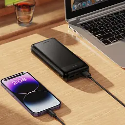 Power Bank Hoco J153A 20000mAh 2USB-A/USB-C black LED UA - мініатюра 4