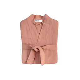 Халат-кімоно з льону Lotus Home - Madrida лососевий L/XL