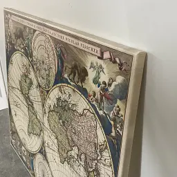 Інтер'єрна картина Стародавня карта Землі 1658, Earth Ancient Map, інтер'єрний декор, 60×75 см (id3038) - мініатюра 3