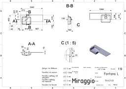 Умивальник Miraggio FONTANA L (0000518) Miramarble, Глянцевий, Накладний/Врізний, Білий - мініатюра 2
