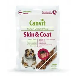 Canvit SKIN & COAT 200 г - полувологі ласощі для здоров'я шкіри та шерсті собак