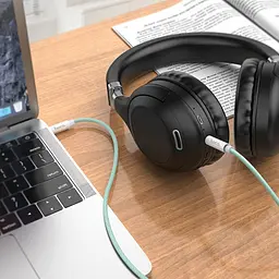 AUX кабель Hoco UPA19 Jack 3.5 to Jack 3.5 1 м зелений - мініатюра 2