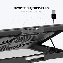 Охолоджувальна підставка для ноутбука OfficePro Black (CP500B) - мініатюра 6