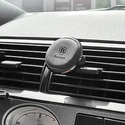 Тримач в машину Baseus Magnetic Air Vent Car Mount With Cable Clip червоний (16105) - мініатюра 4