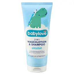 Дитячий шампунь і лосьйон для душу Babylove Sensitive для чутливої шкіри, 200 мл
